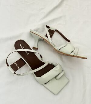 green alohas square toe sandals